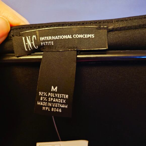 INC international concepts nwt liquid knit medallion bling shift dress size Mp - Picture 5 of 7